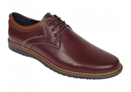 Oferta Marimea 42 Pantofi barbati casual din piele naturala Bordeaux - LGKR30GRENA